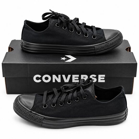 Converse Other - Converse Chuck Taylor All Star Men 8.5 Black Low Top Canvas M5039C Shoes Retro